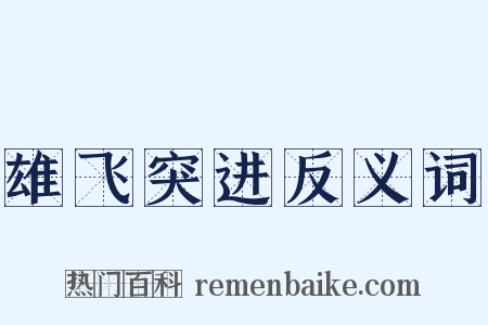 雄飞突进反义词是什么意思的图片